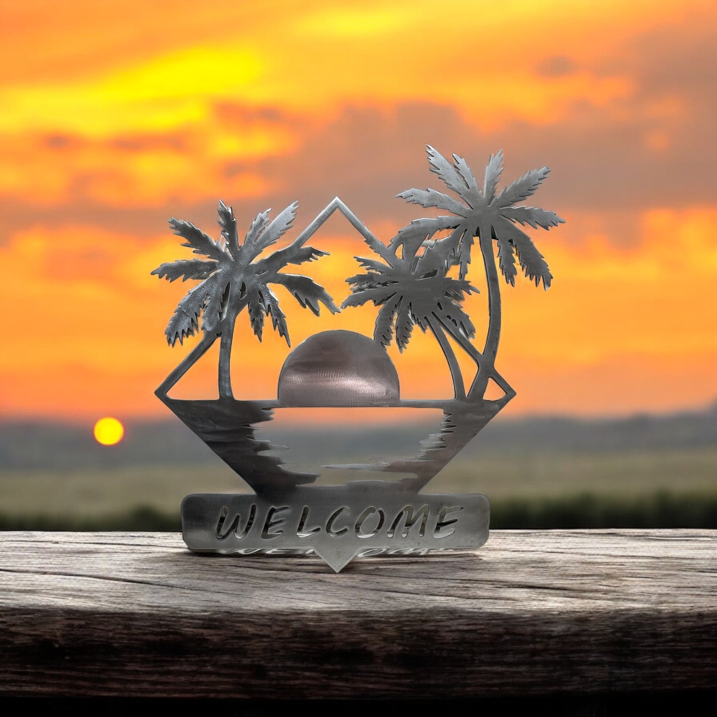 Welcome - Beach Sunset Decor for Front Porch